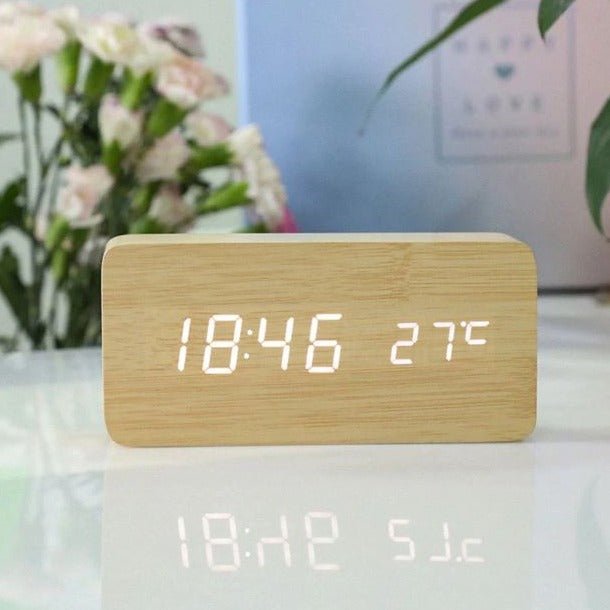 Rectangle Wooden Digital Alarm Clock | Home Décor | Waseeh Pakistan