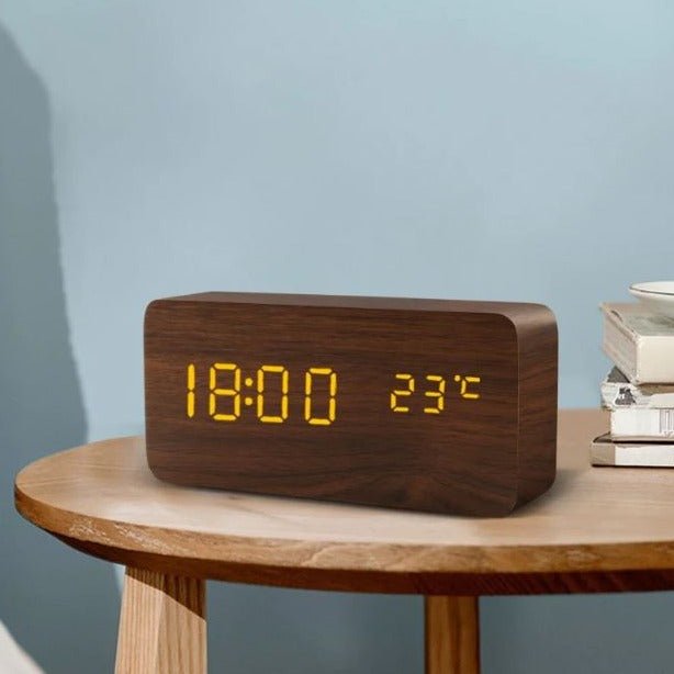 Rectangle Wooden Digital Alarm Clock | Home Décor | Waseeh Pakistan