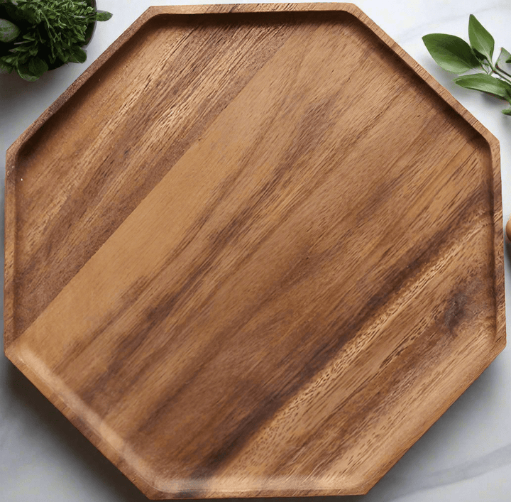 Renawe Octagon Wooden Platter Kitchen Serving Tray | kitchen item | Waseeh Pakistan
