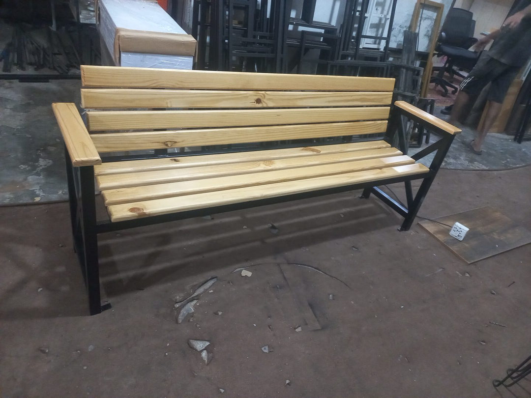 Cafier Solid Outdoor Park Lawn Garden Sturdy Bench