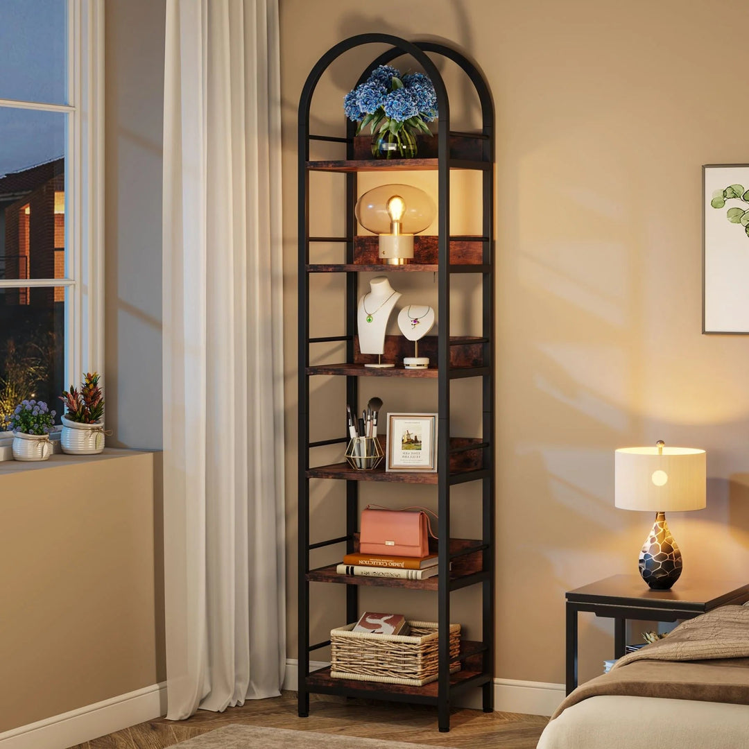Rodeo Narrow Arched Display Shelf Bookcase Organizer Rack | Furniture | Waseeh Pakistan
