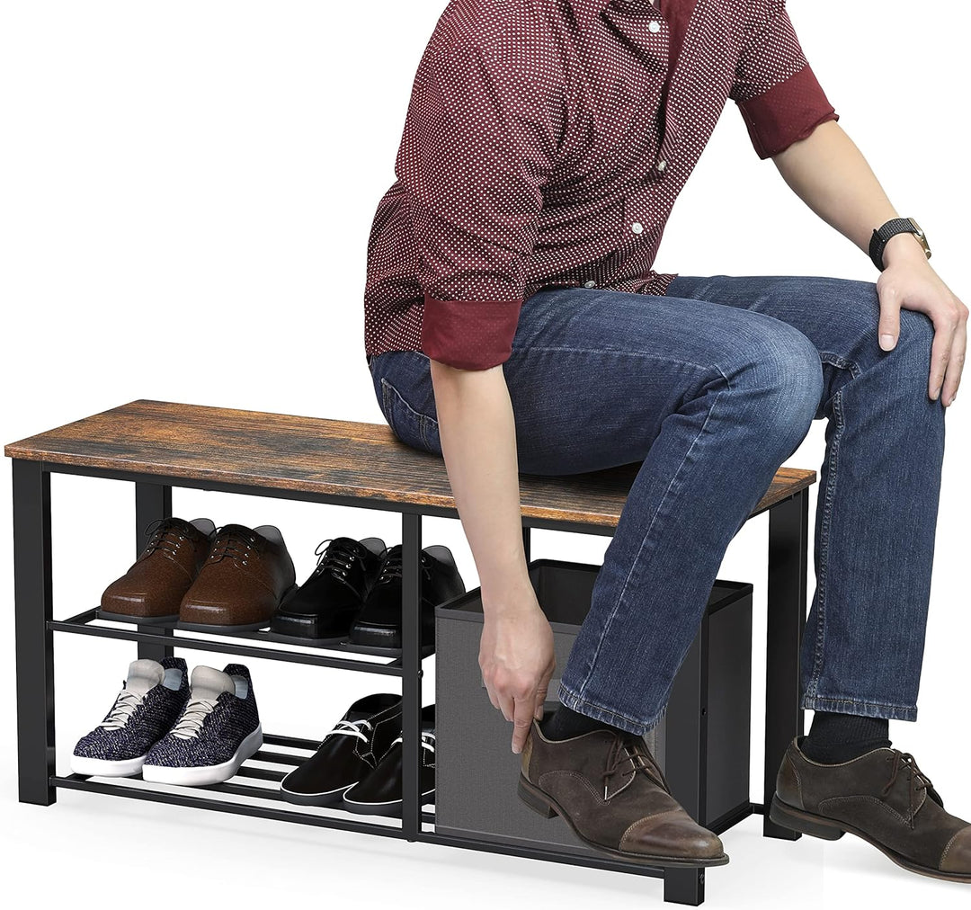 Rustiva Simple Houseware 2 Tier Shoe Bench Rack | Furniture | Waseeh Pakistan