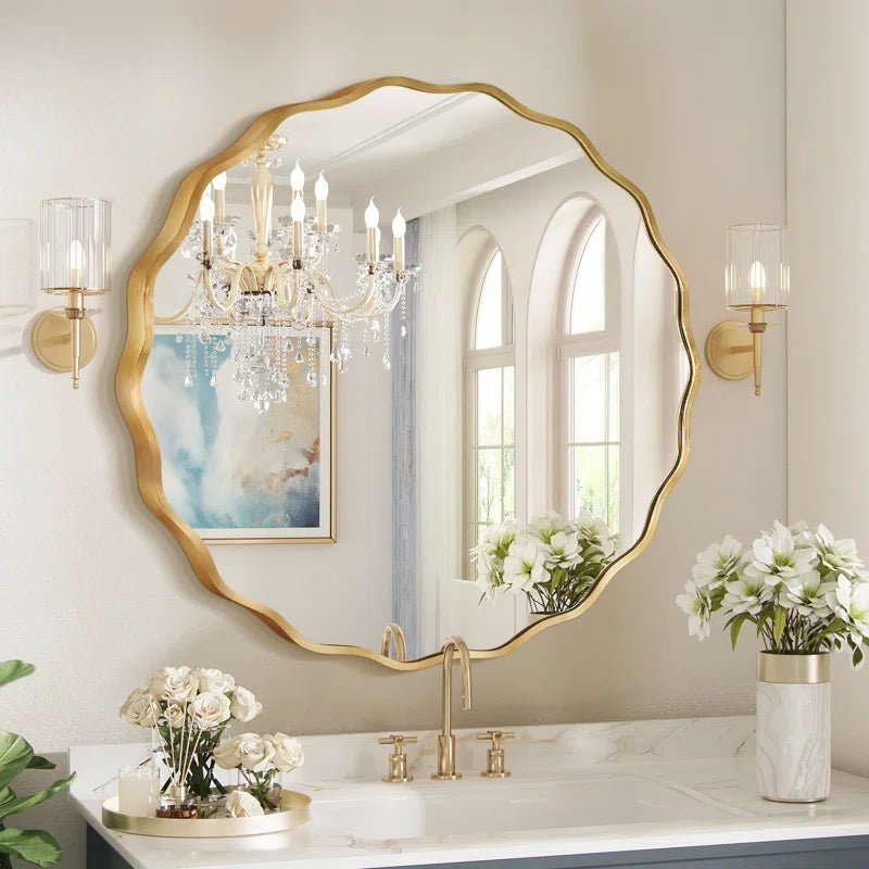 Scalloped Living Lounge Bathroom Bedroom Round Home Wall Decor Mirror | Home Décor | Waseeh Pakistan