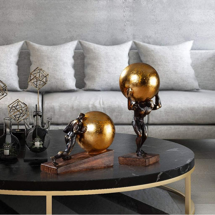 Sculptures Statues Gymnastics Push Ball Player | Home Décor | Waseeh Pakistan