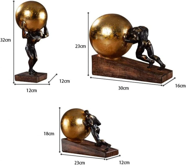 Sculptures Statues Gymnastics Push Ball Player | Home Décor | Waseeh Pakistan