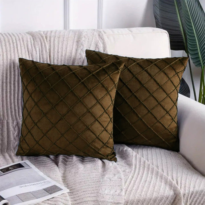 Seluna Cuts Velvet Cushion Covers (Pack of 2) | Home Décor | Waseeh Pakistan