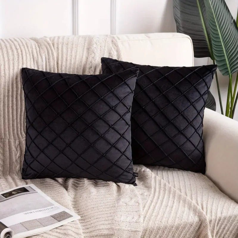 Seluna Cuts Velvet Cushion Covers (Pack of 2) | Home Décor | Waseeh Pakistan