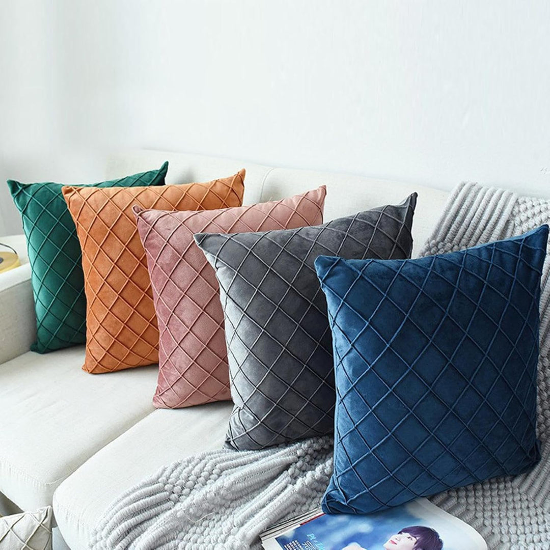 Seluna Cuts Velvet Cushion Covers (Pack of 2) | Home Décor | Waseeh Pakistan