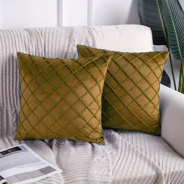 Seluna Cuts Velvet Cushion Covers (Pack of 2) | Home Décor | Waseeh Pakistan