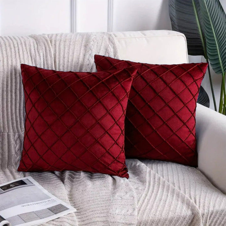 Seluna Cuts Velvet Cushion Covers (Pack of 2) | Home Décor | Waseeh Pakistan