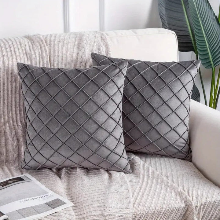 Seluna Cuts Velvet Cushion Covers (Pack of 2) | Home Décor | Waseeh Pakistan