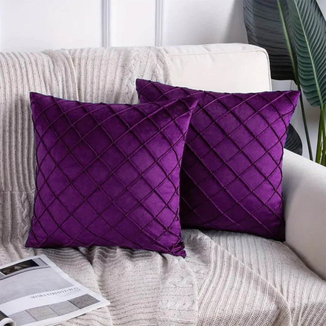 Seluna Cuts Velvet Cushion Covers (Pack of 2) | Home Décor | Waseeh Pakistan