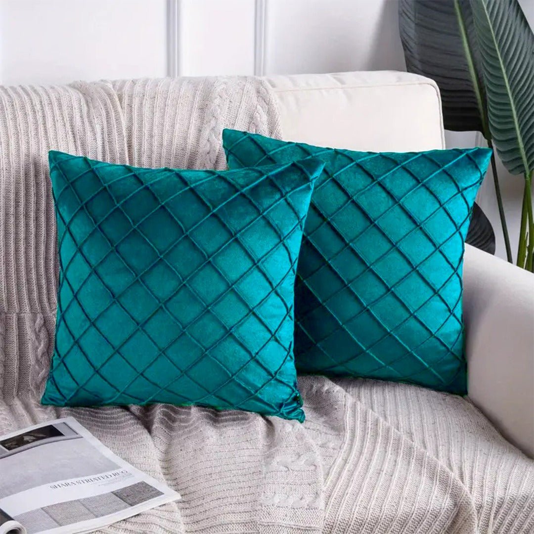 Seluna Cuts Velvet Cushion Covers (Pack of 2) | Home Décor | Waseeh Pakistan