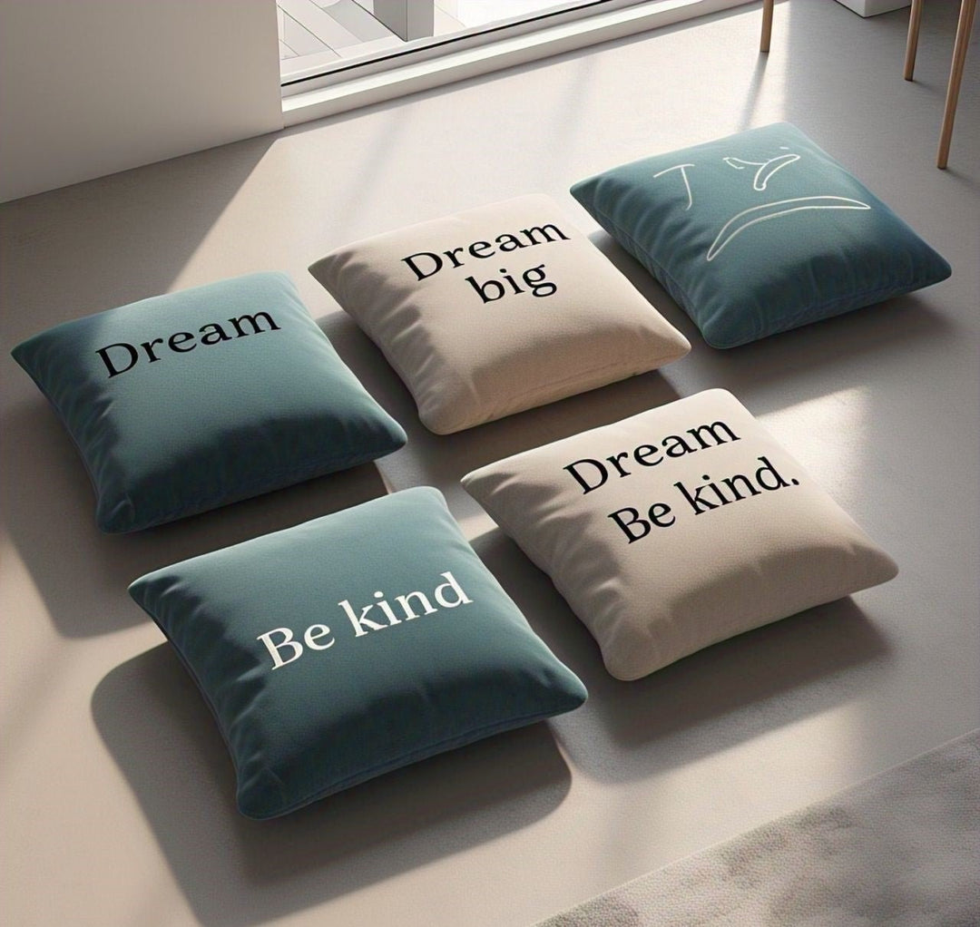 Serona Word Cushion Covers (Set of 5) | Home Décor | Waseeh Pakistan