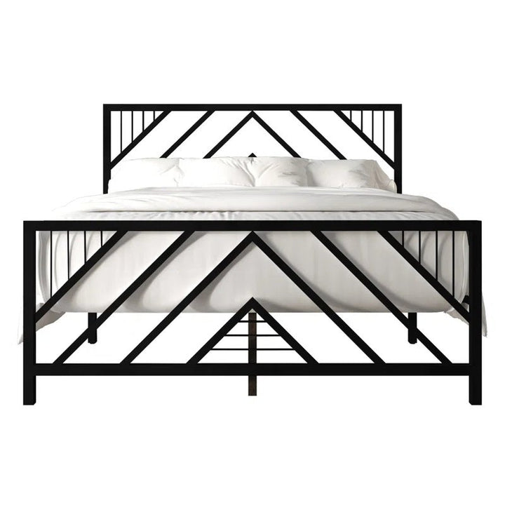 Sherrard All Metal Open-Frame Low Platform Bed | Furniture | Waseeh Pakistan