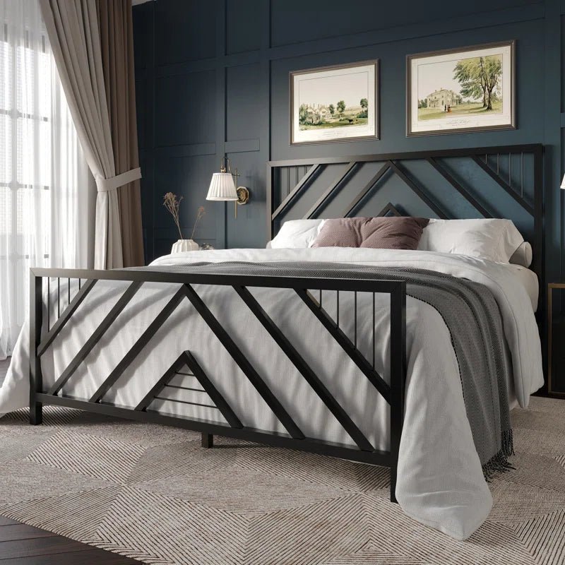 Sherrard All Metal Open-Frame Low Platform Bed | Furniture | Waseeh Pakistan