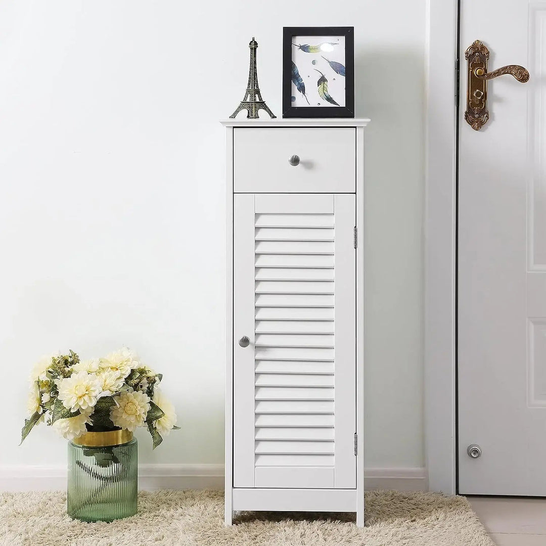 Shutter Bathroom Floor Cabinet Storage Organizer Tower Rack | Furniture | Waseeh Pakistan