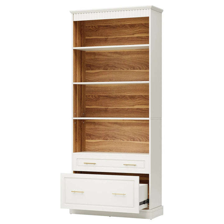 Sions FreeStanding 5-Shelf Bookcase Display Shelf Bookcase with Drawers - Only in lahore | Furniture | Waseeh Pakistan