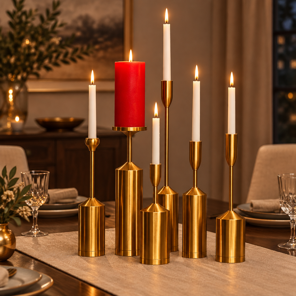 Royal Style Candle Holder (Set of 6) | Home Décor | Waseeh Pakistan