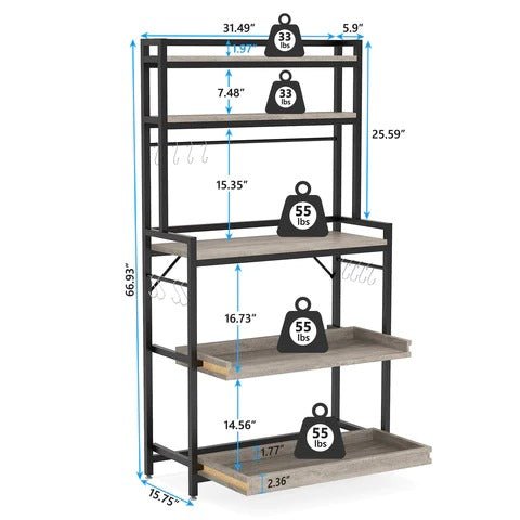 Slew Microwave Kitchen Storage Organizer Bakers Rack | Furniture | Waseeh Pakistan