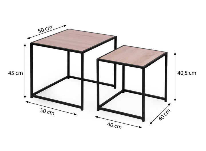 Spoza Living Lounge Coffe Center Nesting Tables (Set of 2) | Furniture | Waseeh Pakistan
