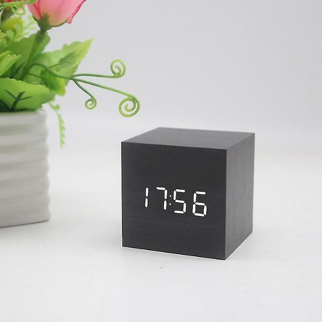 Square Wooden Digital Alarm Clock | Home Décor | Waseeh Pakistan