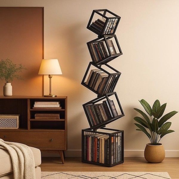 Stairs of Soul Vertical Open Storage Living Bedroom Bookcase Rack | Not Sale FB | Waseeh Pakistan