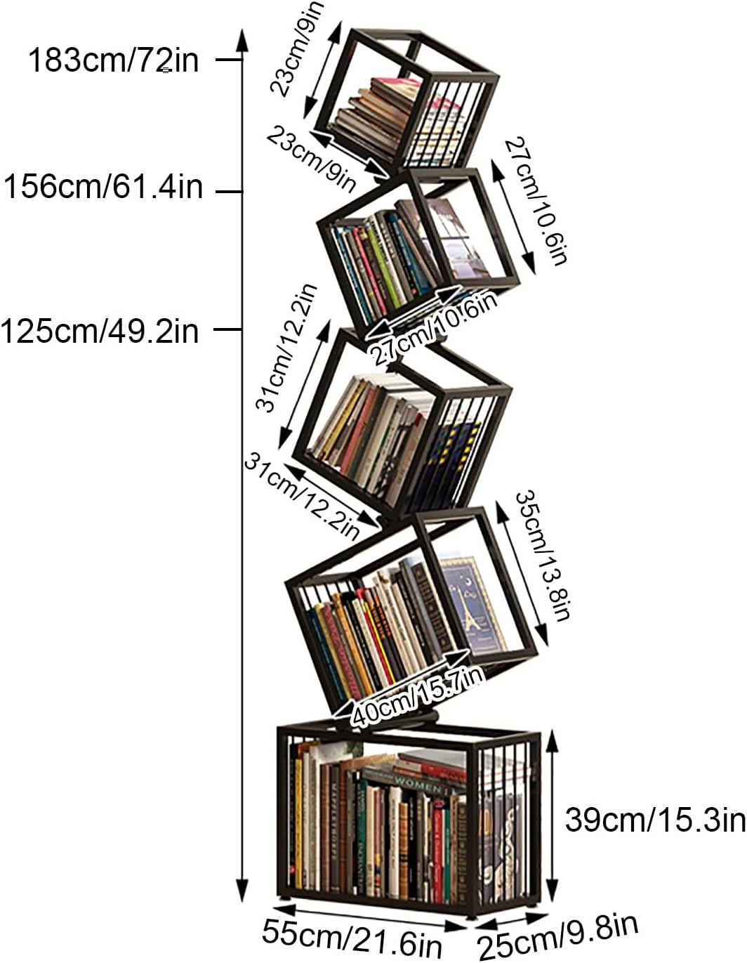Stairs of Soul Vertical Open Storage Living Bedroom Bookcase Rack | Not Sale FB | Waseeh Pakistan