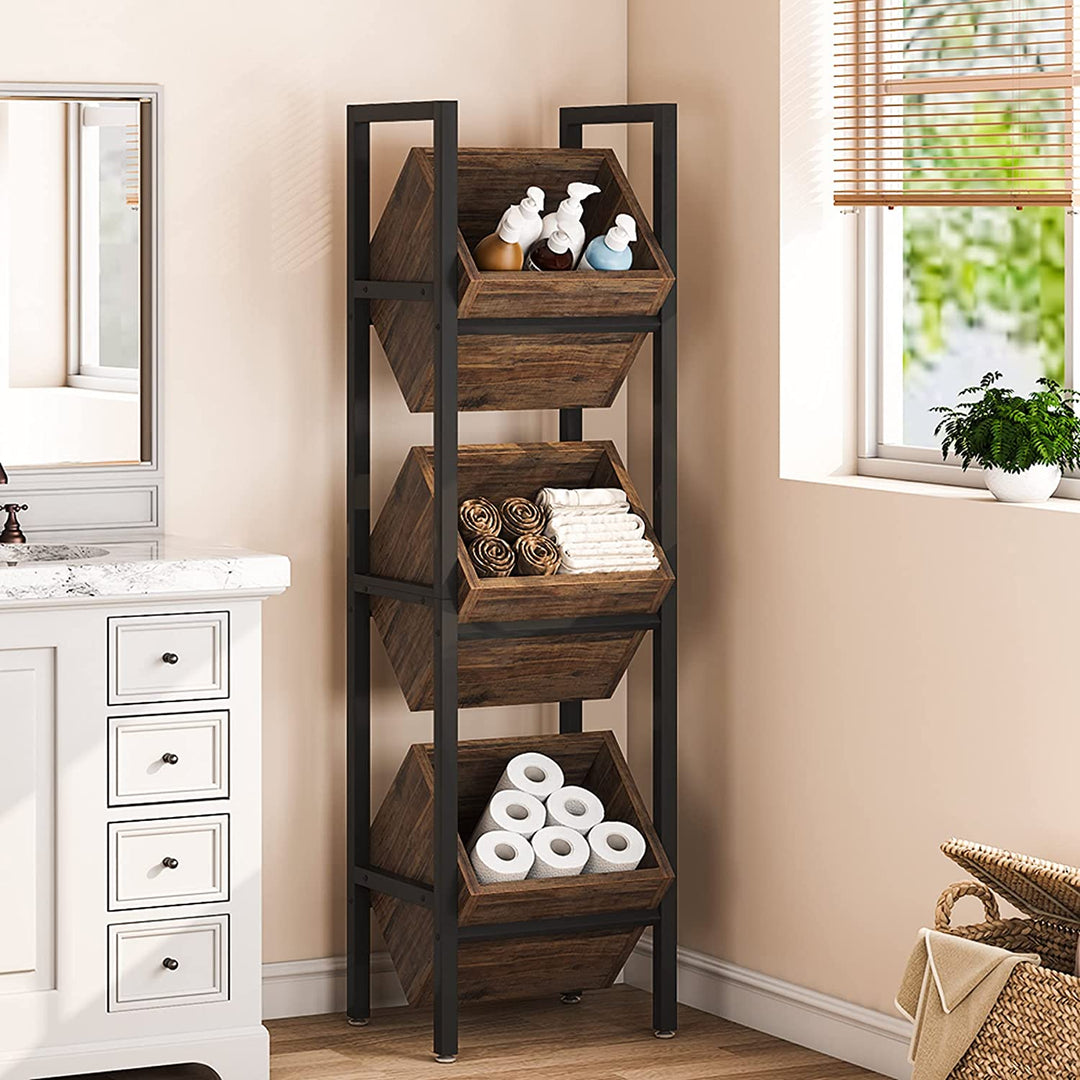 Standing Basket Storage Tower for Kitchen Bathroom Living Room | Not Sale FB | Waseeh Pakistan