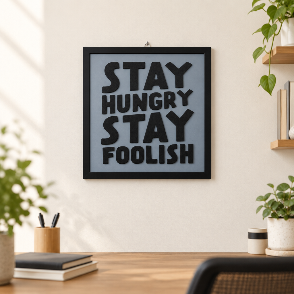 Wall "Think Bigger & Stay Hungry" Decor | Home Décor | Waseeh Pakistan