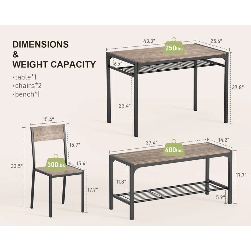 Tamajah Living Kitchen Dining Room Table Chair and Bench Set | Furniture | Waseeh Pakistan