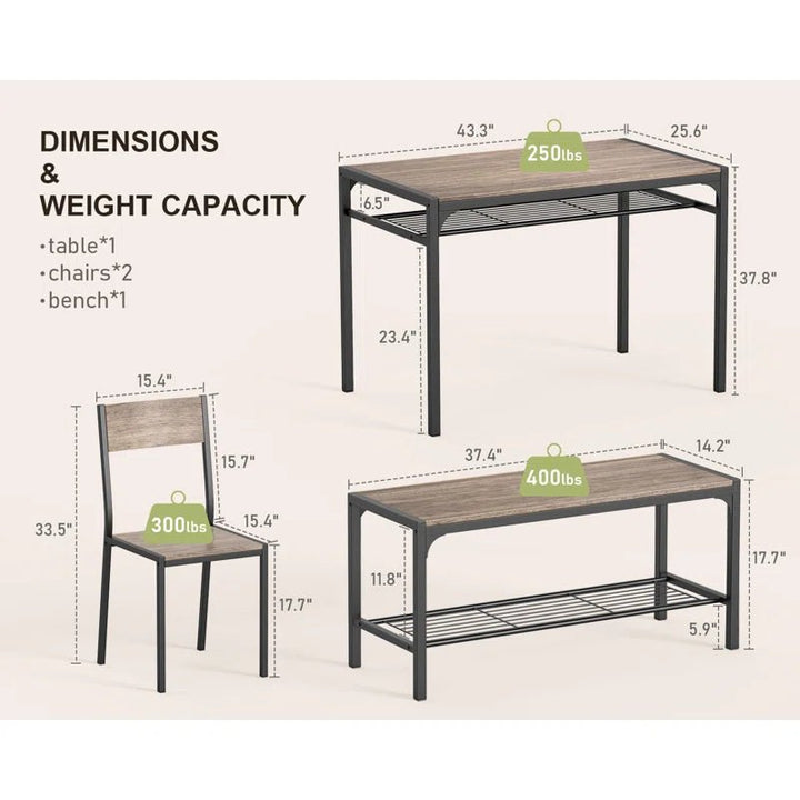 Tamajah Living Kitchen Dining Room Table Chair and Bench Set | Furniture | Waseeh Pakistan