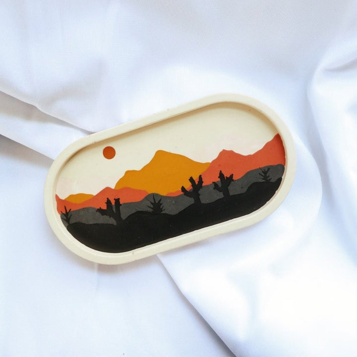 Tarpaulin Mountain Catchall Landscape Decorative Trays | Not Sale FB | Waseeh Pakistan