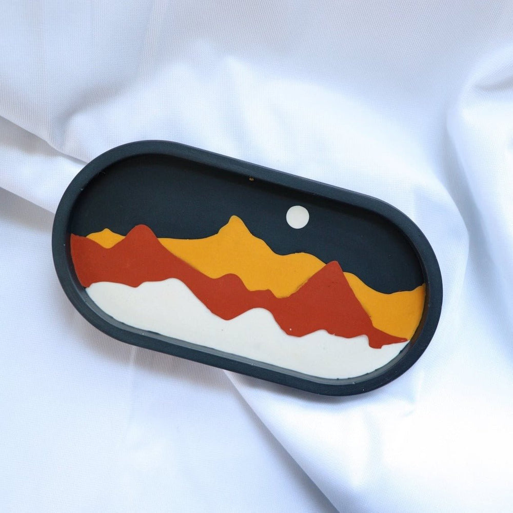 Tarpaulin Mountain Catchall Landscape Decorative Trays | Not Sale FB | Waseeh Pakistan
