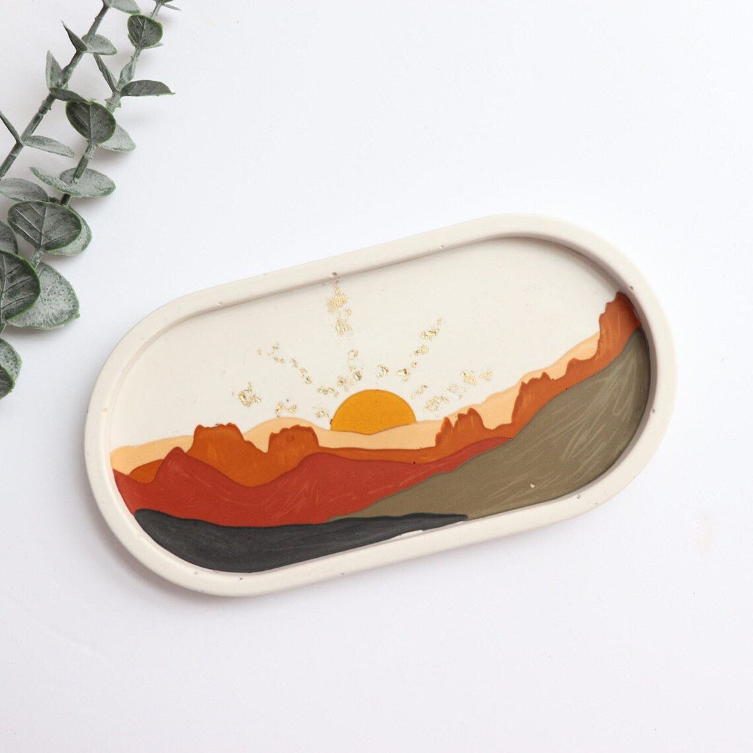 Tarpaulin Mountain Catchall Landscape Decorative Trays | Not Sale FB | Waseeh Pakistan