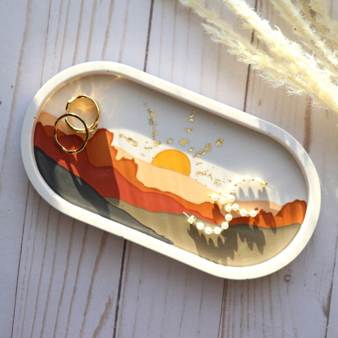 Tarpaulin Mountain Catchall Landscape Decorative Trays | Not Sale FB | Waseeh Pakistan