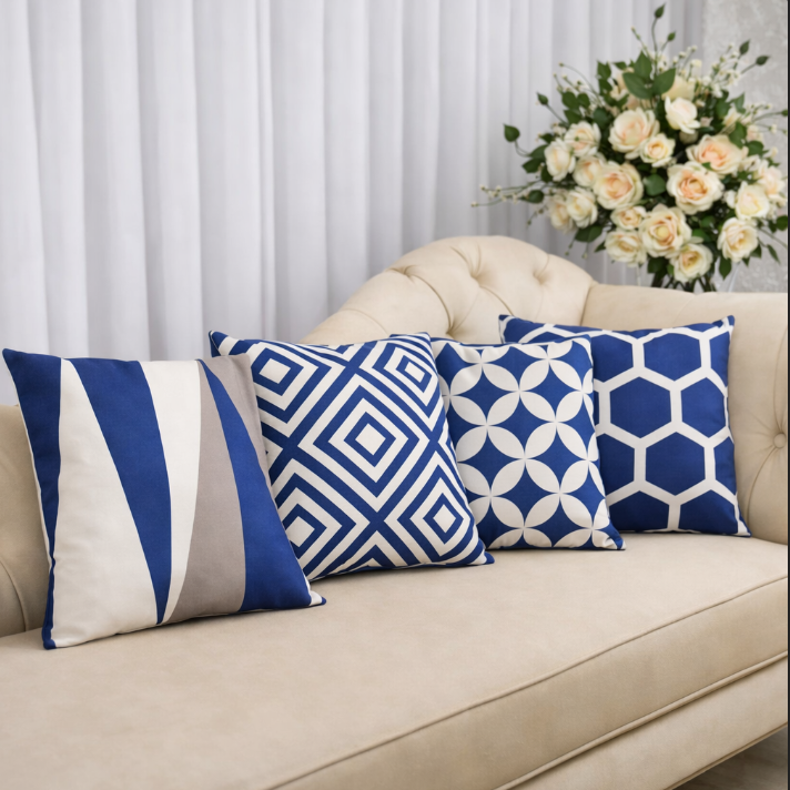 Thalyn Bedroom Drawingroom Sofa Cushion Covers (Pack of 4)