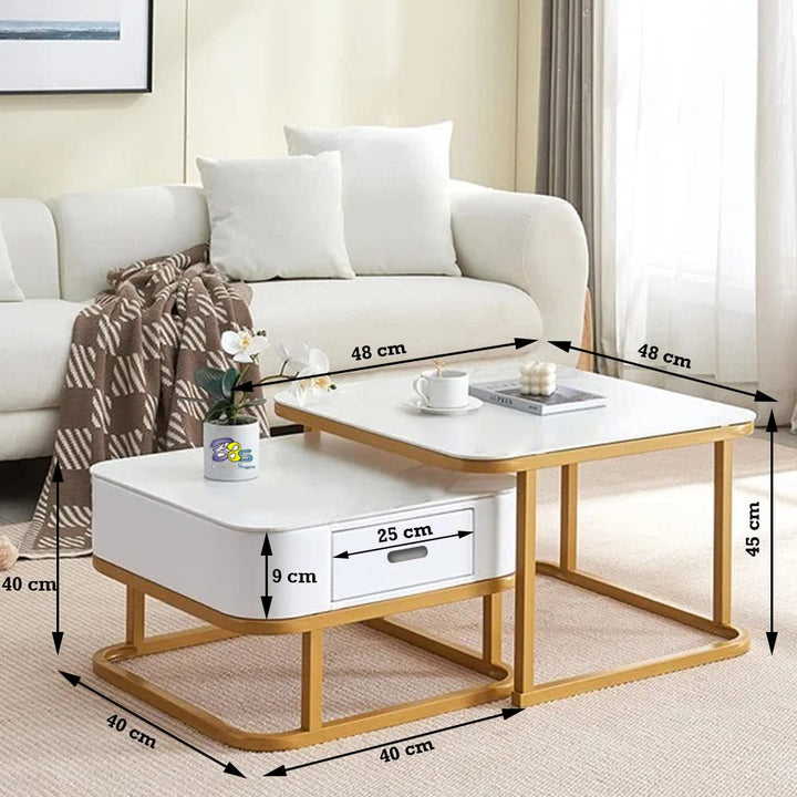 Thavine Square Center Table (Set of 2) | Furniture | Waseeh Pakistan