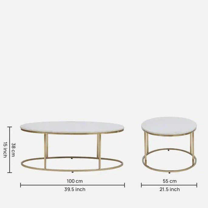 The Oval Mane Living Lounge Coffee Centre Table | Furniture | Waseeh Pakistan