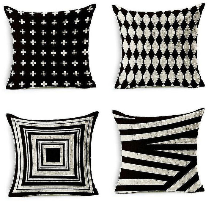 The Zebra Tribe Living Drawing Room Cushion Covers (Set of 4) | Home Décor | Waseeh Pakistan