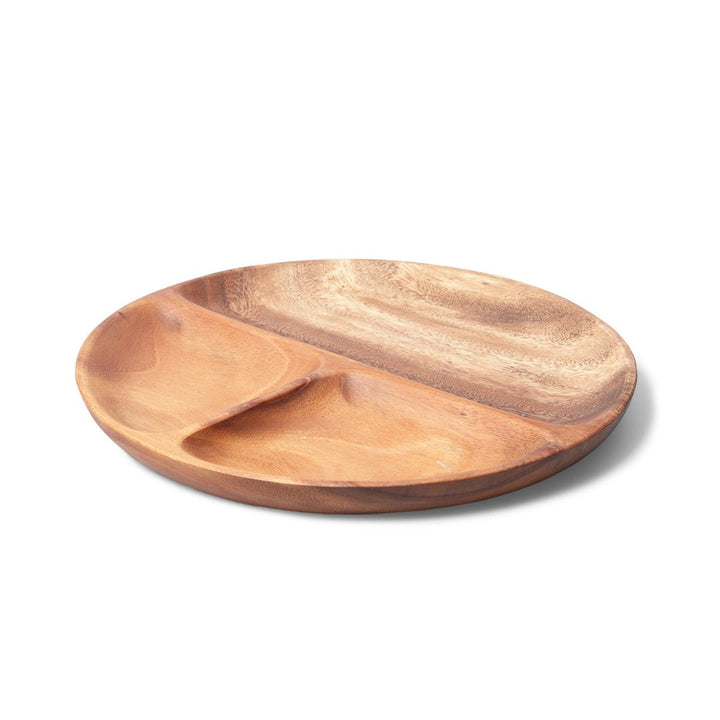 Three Section Round Wooden Platter | kitchen item | Waseeh Pakistan
