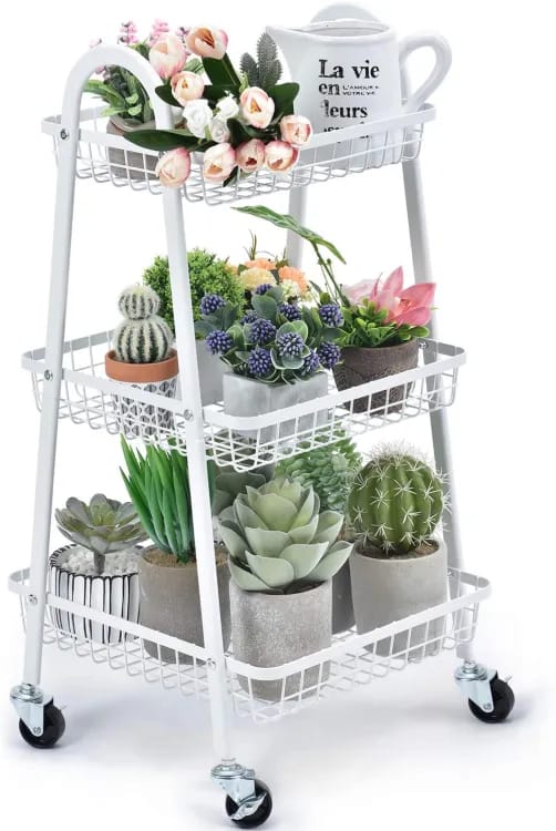 Tiny Rolling Kitchen Storage Organizer Trolley | kitchen Item | Waseeh Pakistan