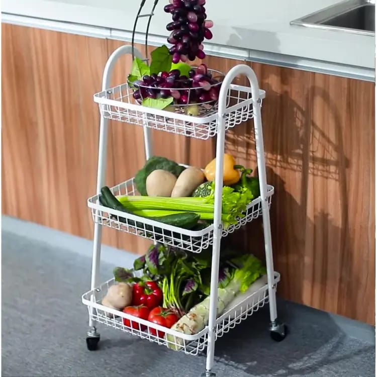 Tiny Rolling Kitchen Storage Organizer Trolley | kitchen Item | Waseeh Pakistan