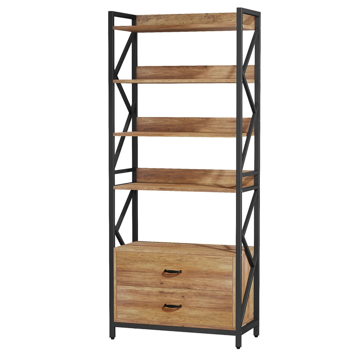 Tomers Living Lounge Bookcase Organizer Rack with 2 Drawers | Furniture | Waseeh Pakistan