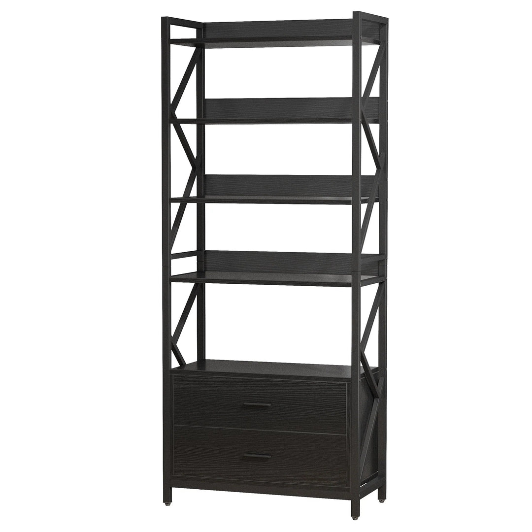 Tomers Living Lounge Bookcase Organizer Rack with 2 Drawers | Furniture | Waseeh Pakistan