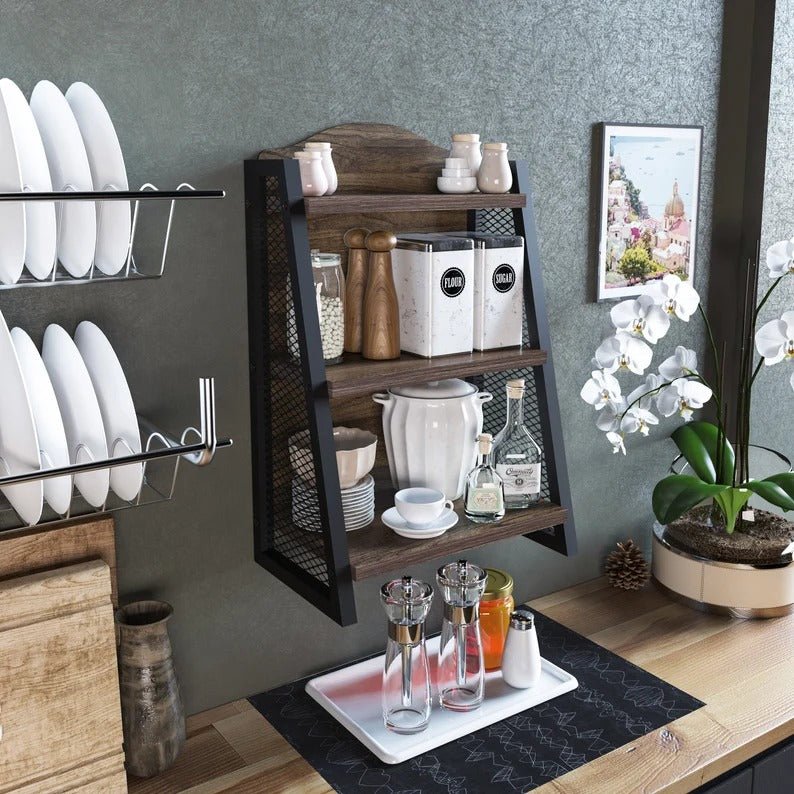 Trestle Modern Spice Coffee Kitchen Organizer Storage Rack | Not Sale FB | Waseeh Pakistan