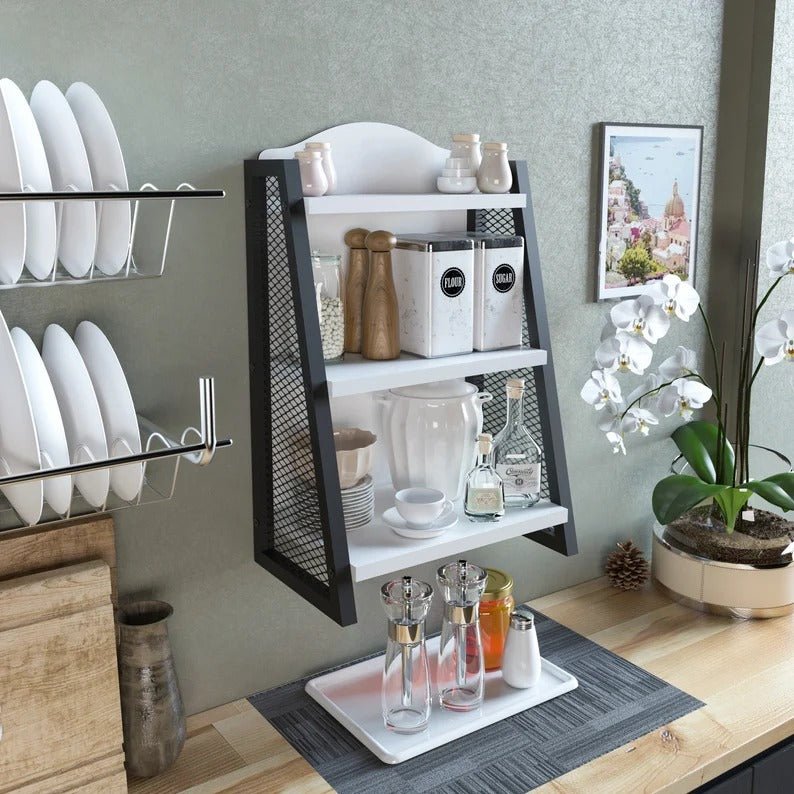 Trestle Modern Spice Coffee Kitchen Organizer Storage Rack | Not Sale FB | Waseeh Pakistan