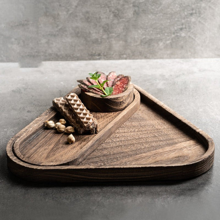 Triangle Shape Wooden Platter Tray | kitchen item | Waseeh Pakistan