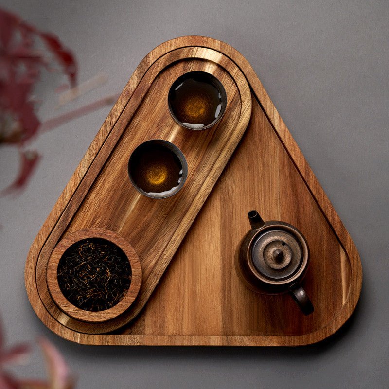 Triangle Shape Wooden Platter Tray | kitchen item | Waseeh Pakistan