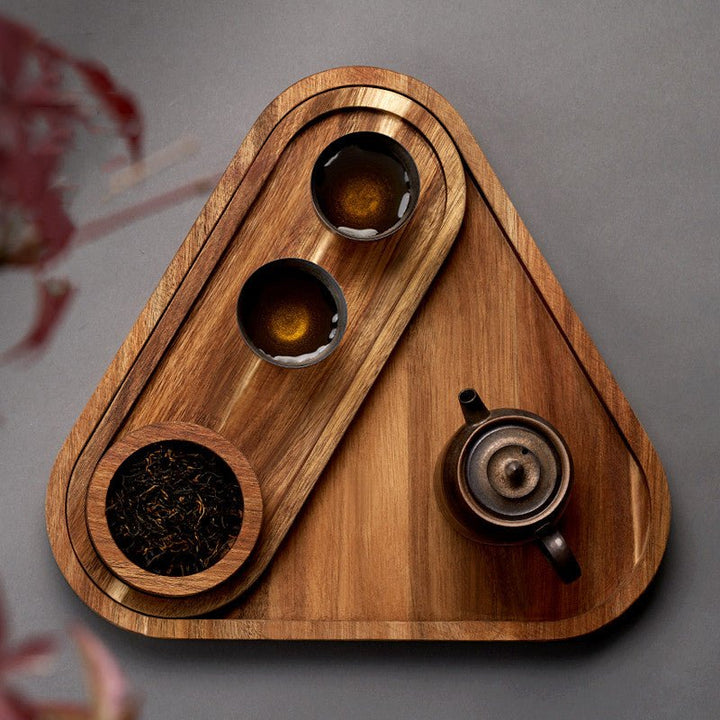 Triangle Shape Wooden Platter Tray | kitchen item | Waseeh Pakistan